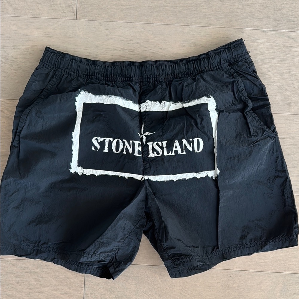 Stone Island Black Swim Trunks